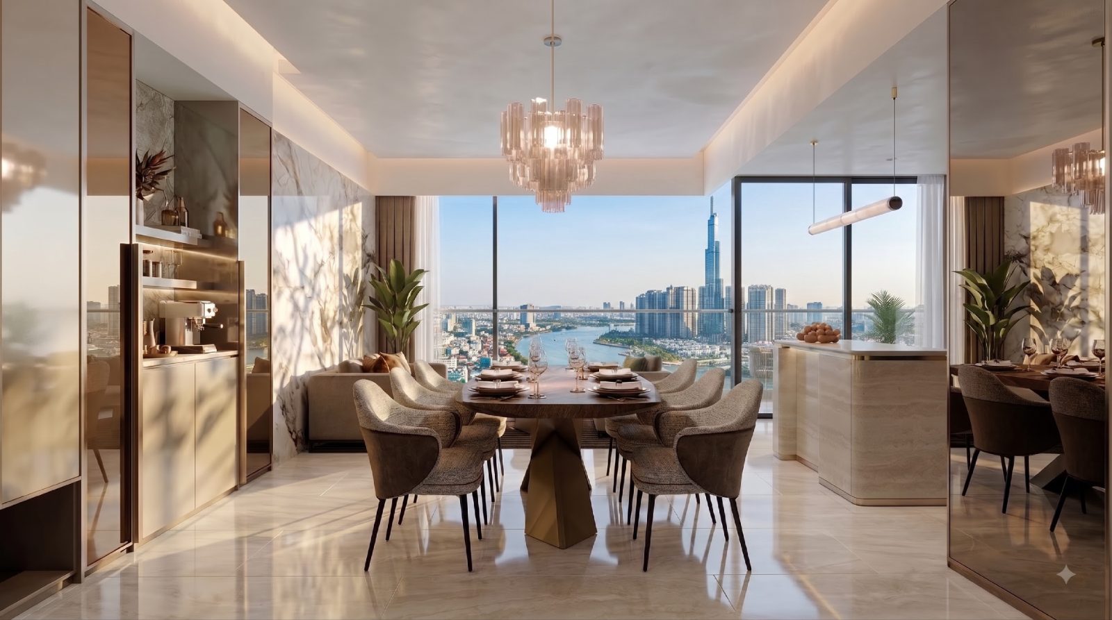 Hình ảnh nội thất nhà mẫu căn 1 phòng ngủ